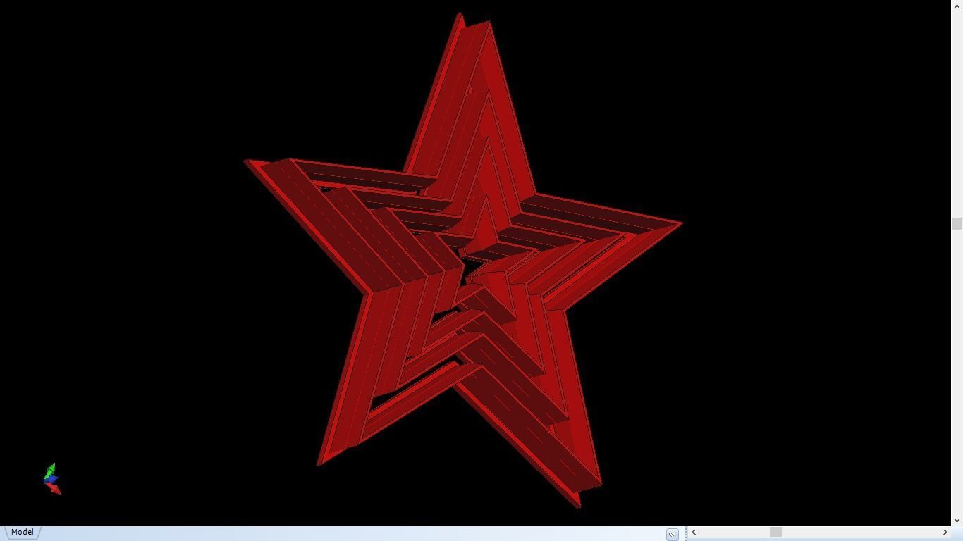 cookie cutter star set 3D print model_2