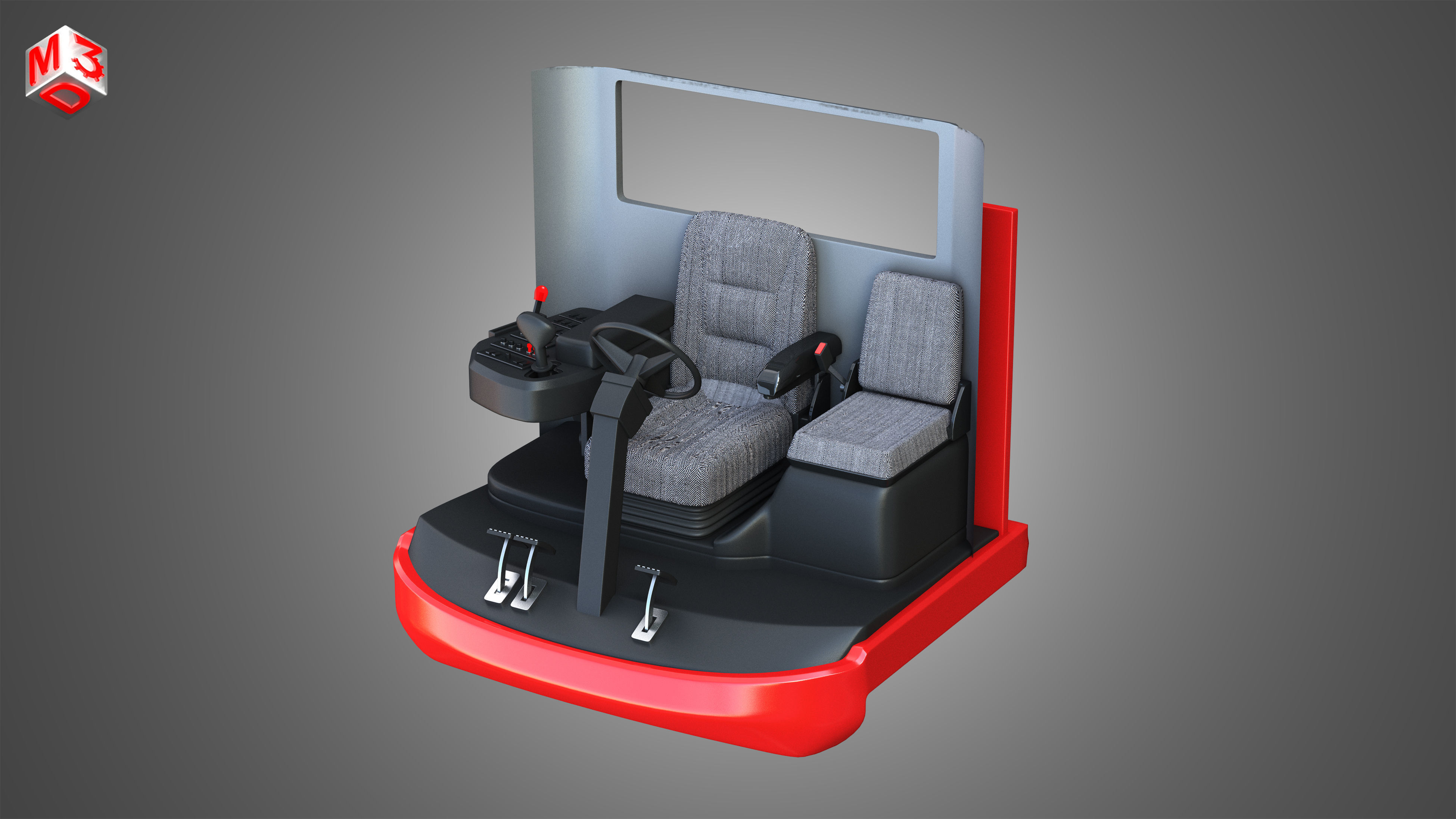 IH 1688 Combine Harvester  - with Forage Harvester Head 3D model_35