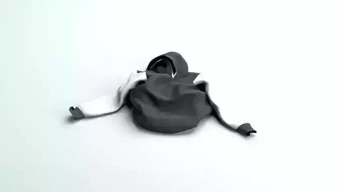 Hoodie On the Floor - 3D Asset