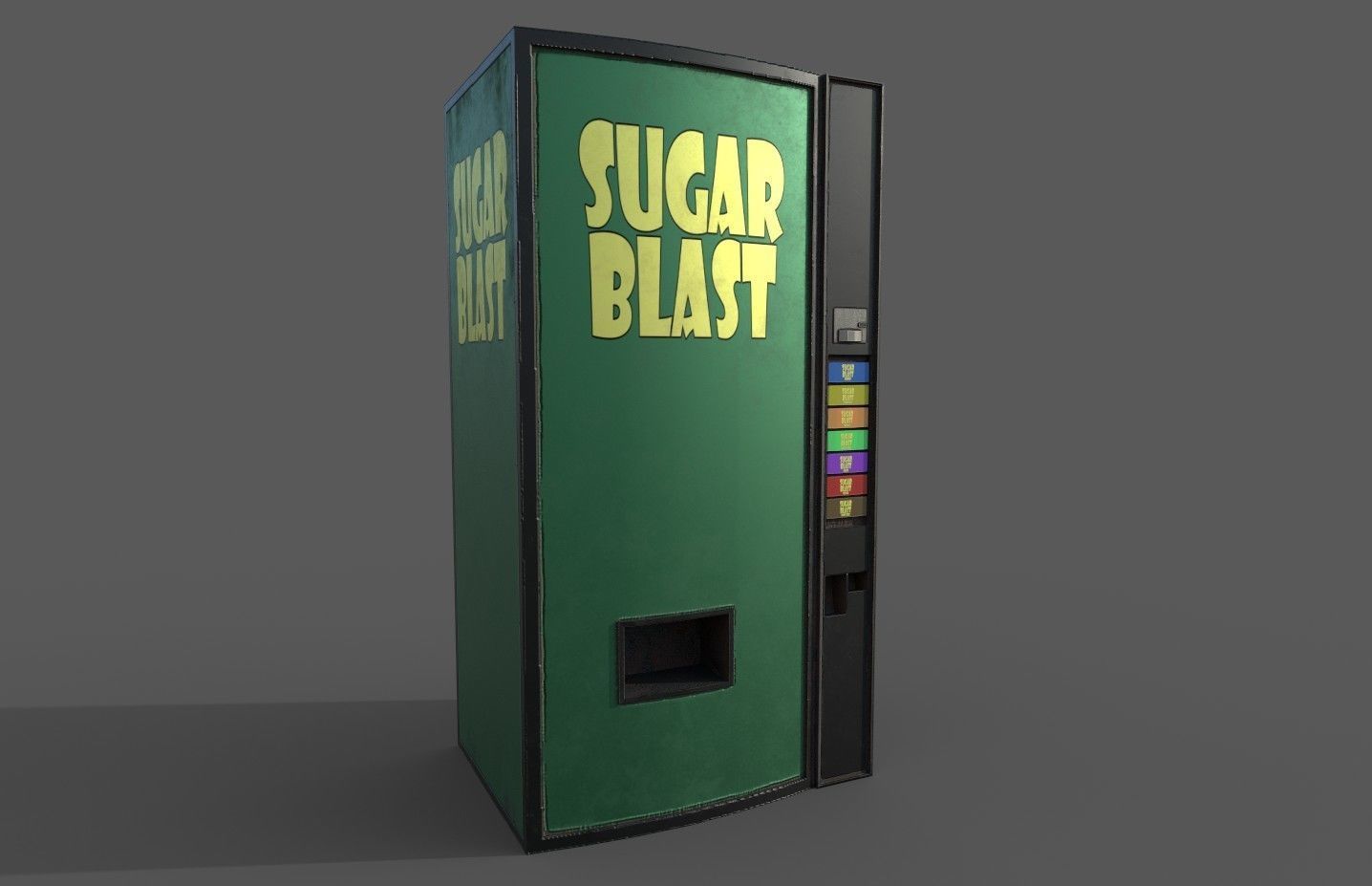 Soda vending machine pbr low poly Low-poly 3D model_8