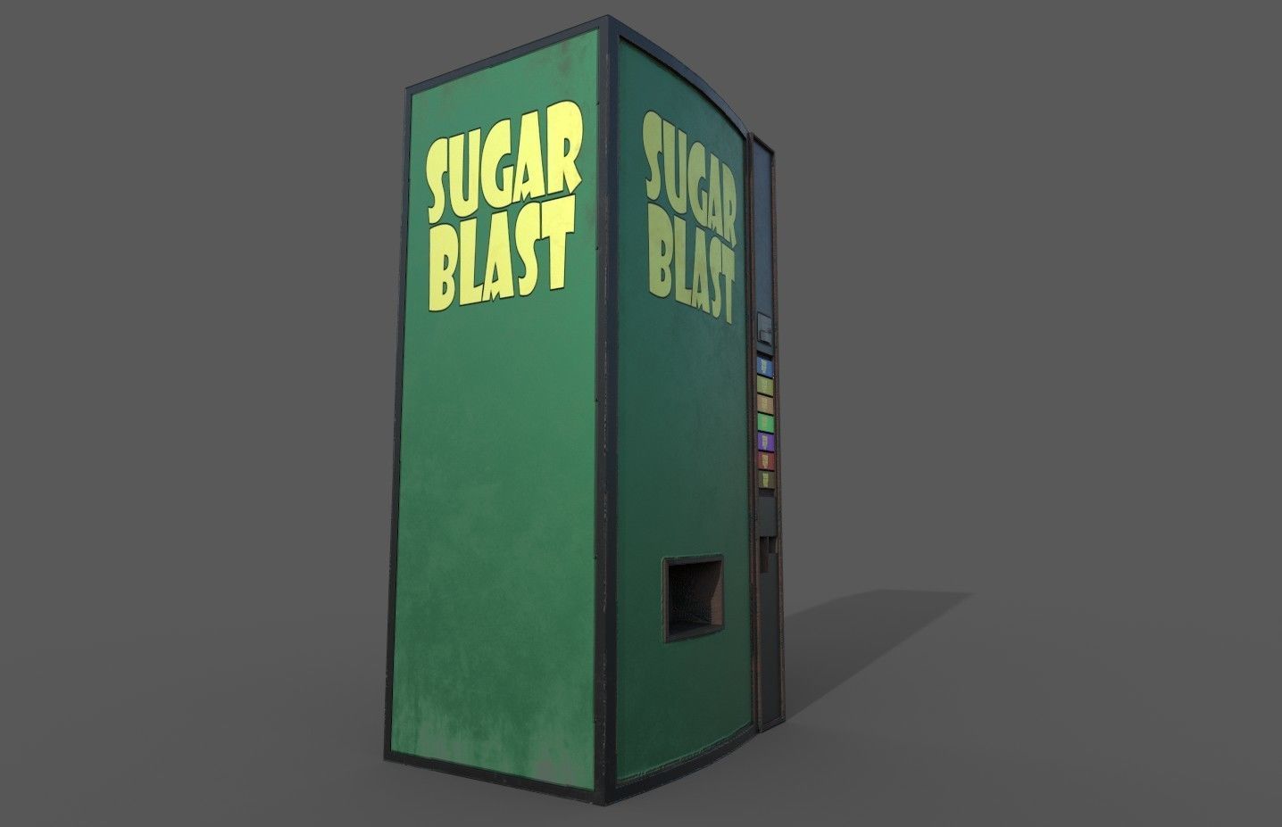 Soda vending machine pbr low poly Low-poly 3D model_12