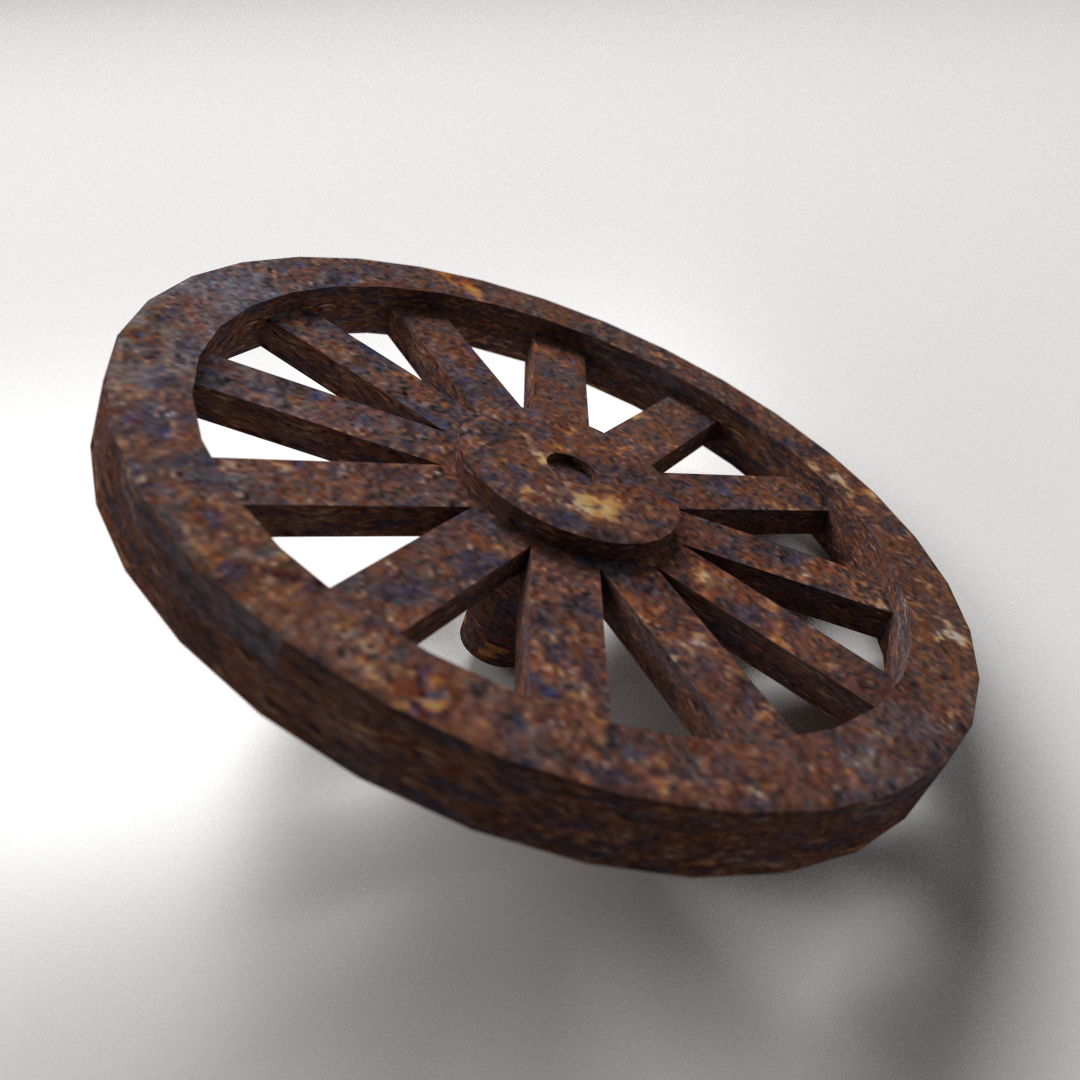 Old Wheel 3D model_1