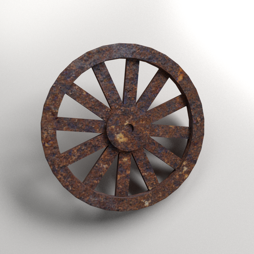 Old Wheel 3D model_2