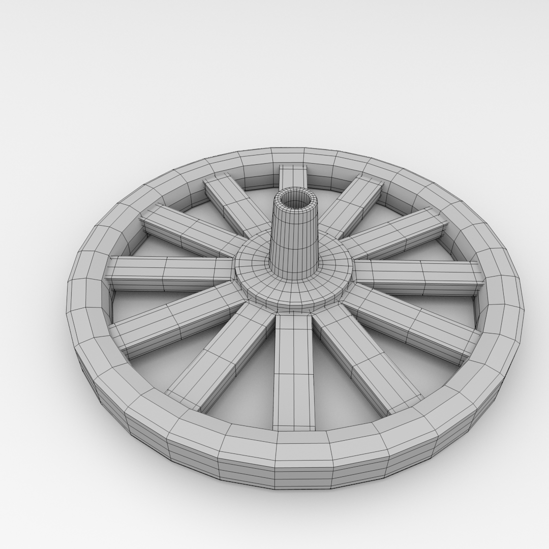 Old Wheel 3D model_4