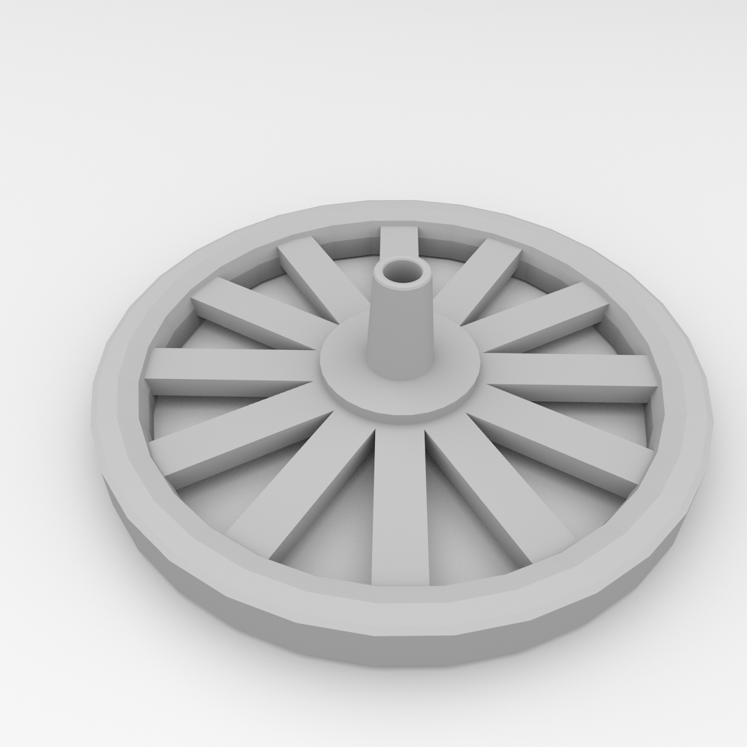 Old Wheel 3D model_3