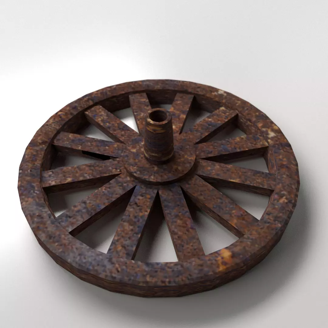 Old Wheel 3D model_0
