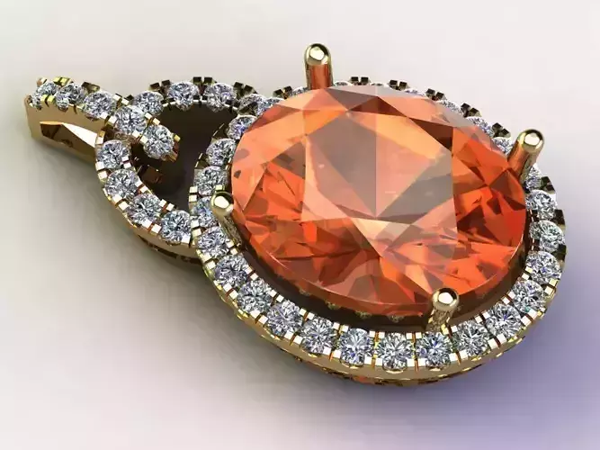 Solitaire with natural gem concept cambodian design