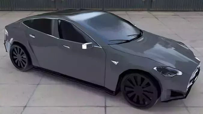 Model S Tesla Low-poly 3D model