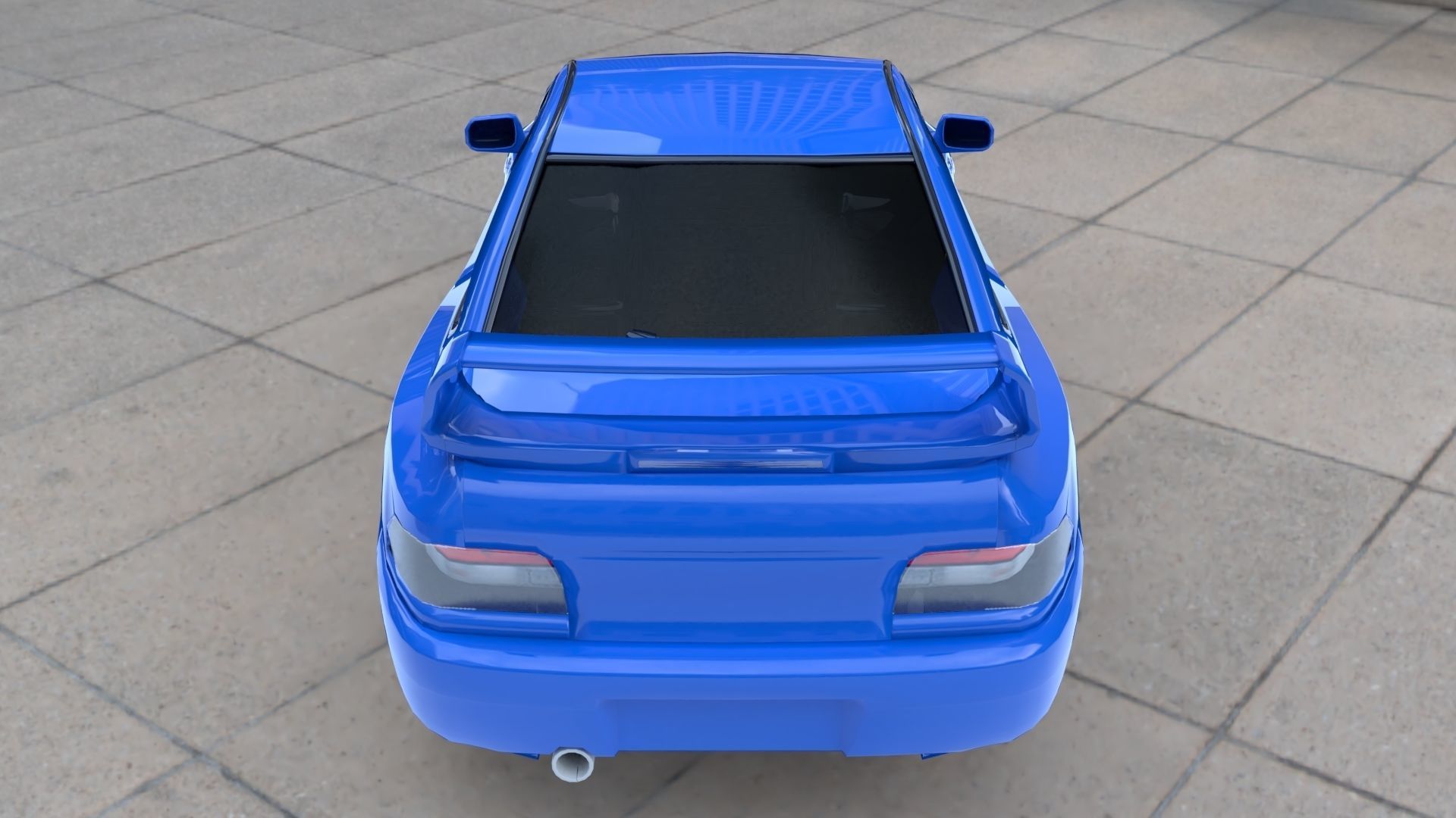 Subaru Impreza 22B STi 1998 Low-poly 3D model_3