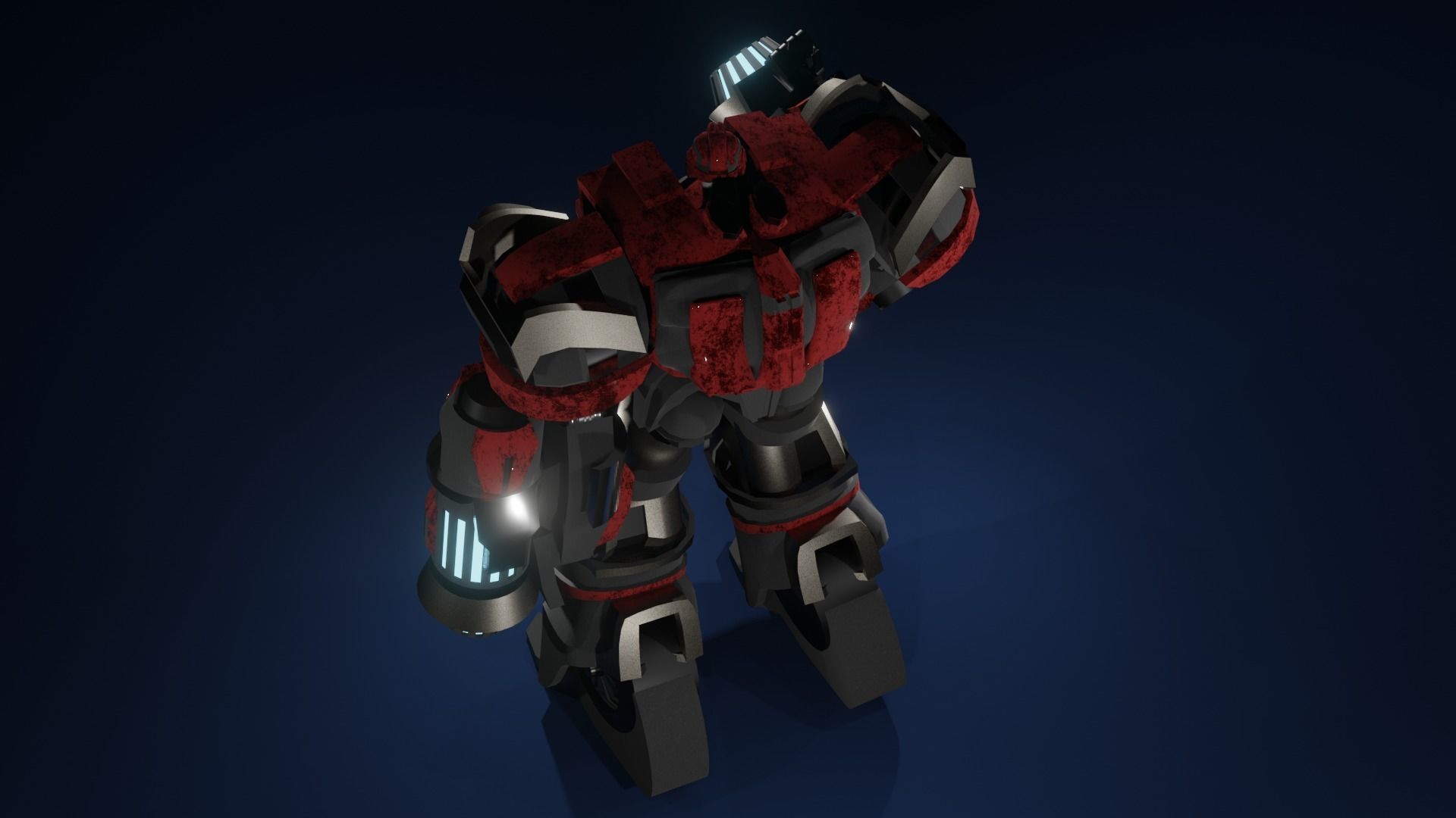 Ironhide robot Low-poly 3D model_1