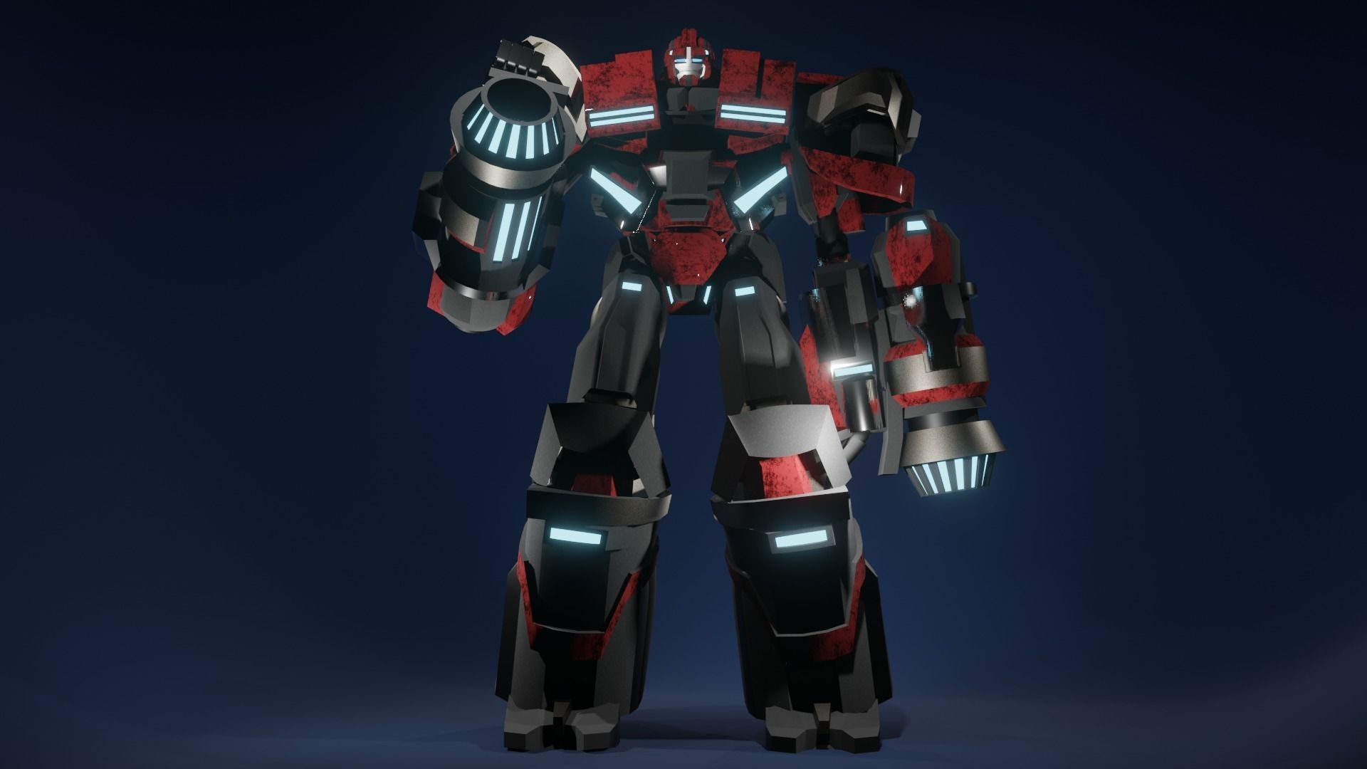 Ironhide robot Low-poly 3D model_2