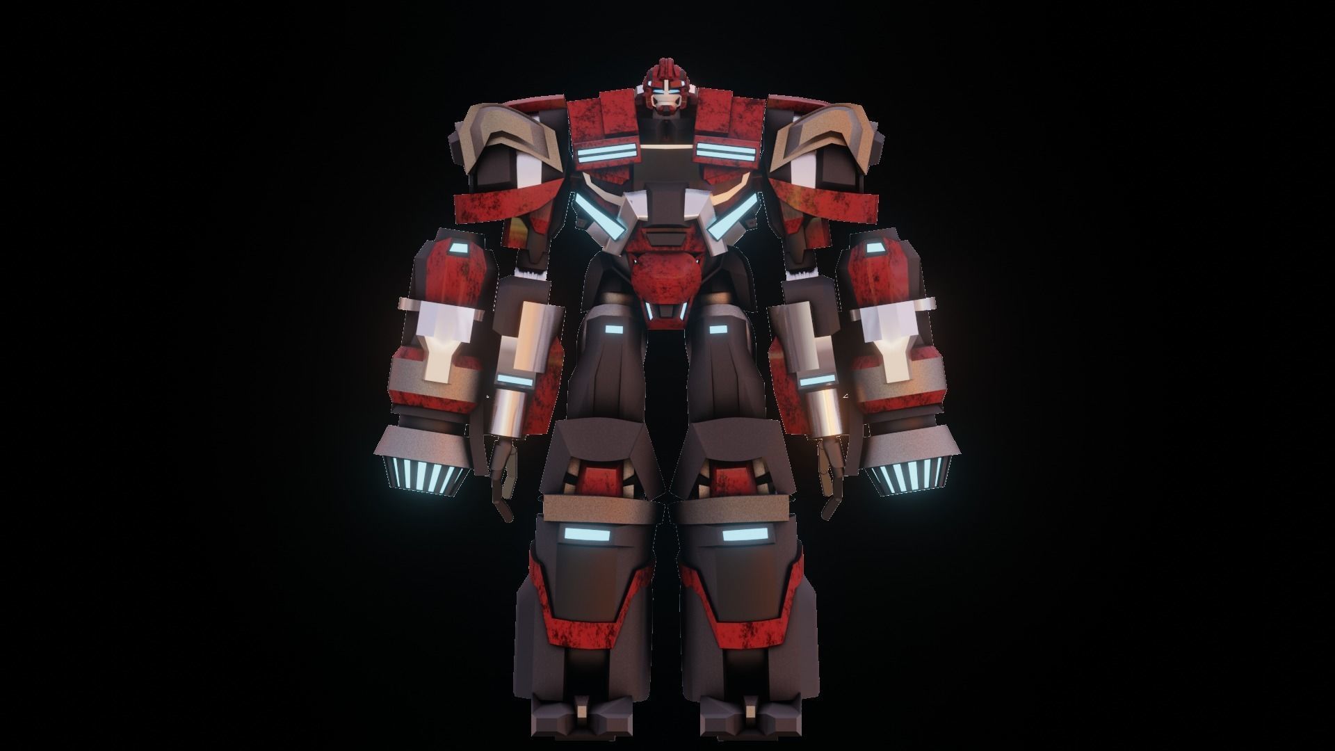 Ironhide robot Low-poly 3D model_3