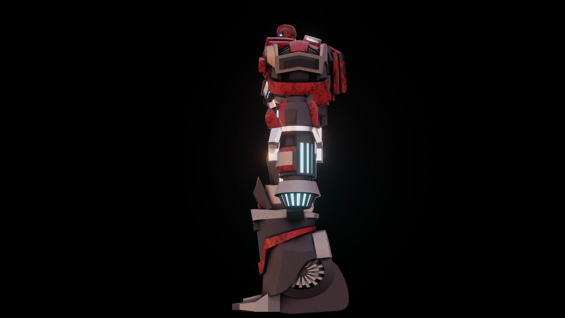 Ironhide robot Low-poly 3D model_4