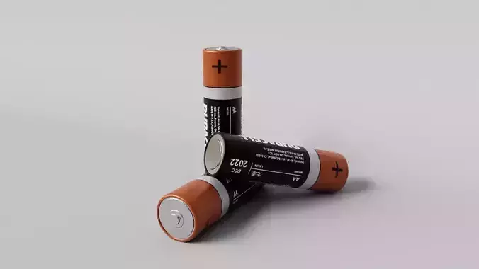 AA Battery 3D Model PBRTextured  LowPoly  Game Ready
