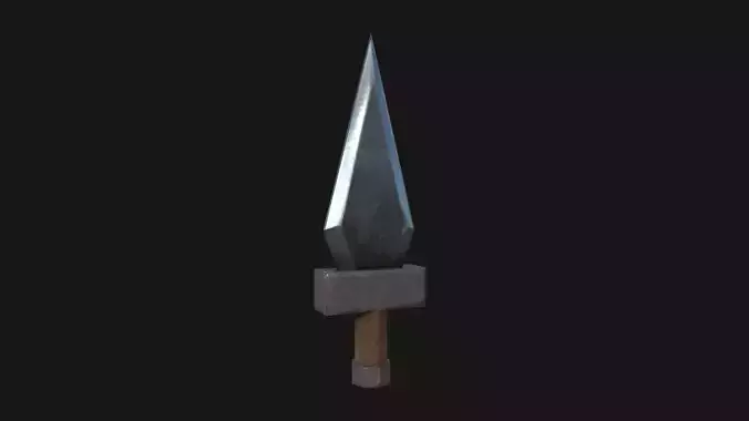 low poly knife sword