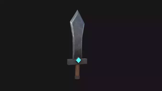 low poly sword Free low-poly 3D model