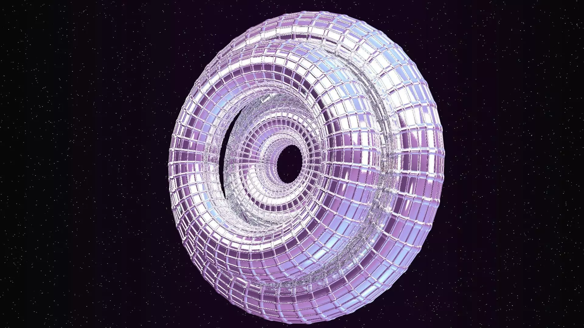 Looped Rings - Abstract Animation 3D model_0