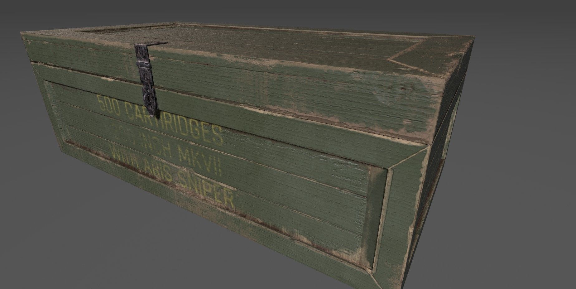 Military box Lowpoly 3D model Low-poly 3D model_7