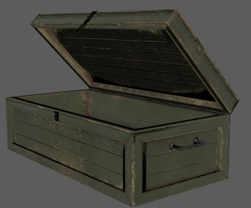 Military box Lowpoly 3D model Low-poly 3D model_16