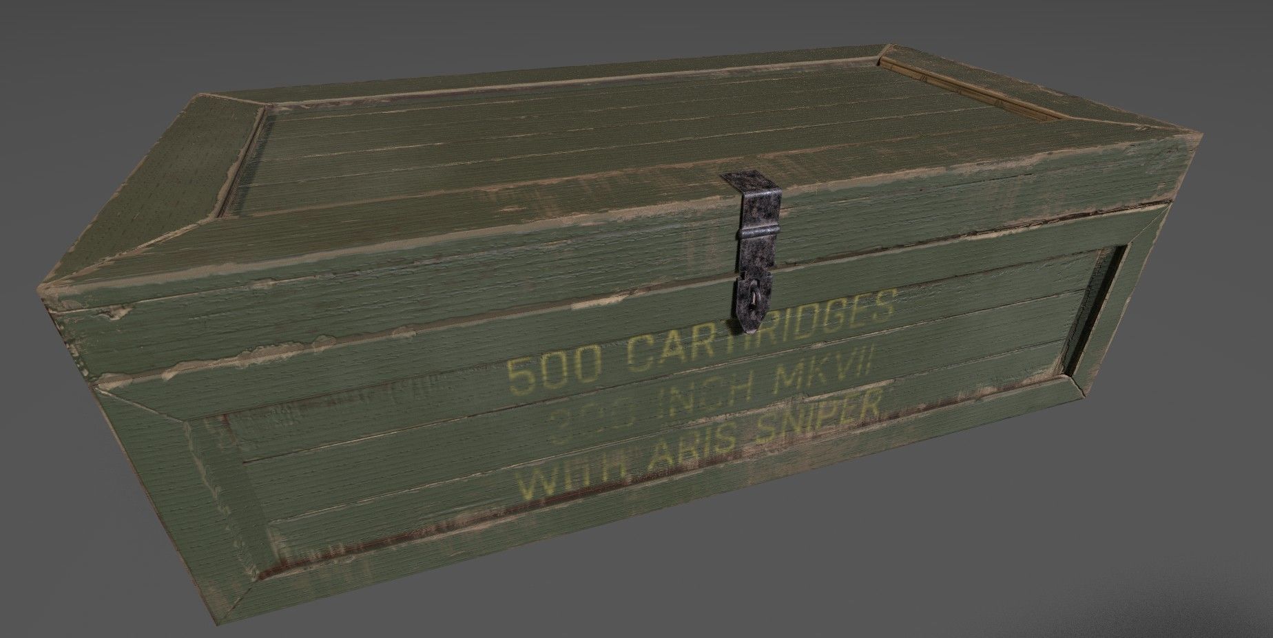 Military box Lowpoly 3D model Low-poly 3D model_5