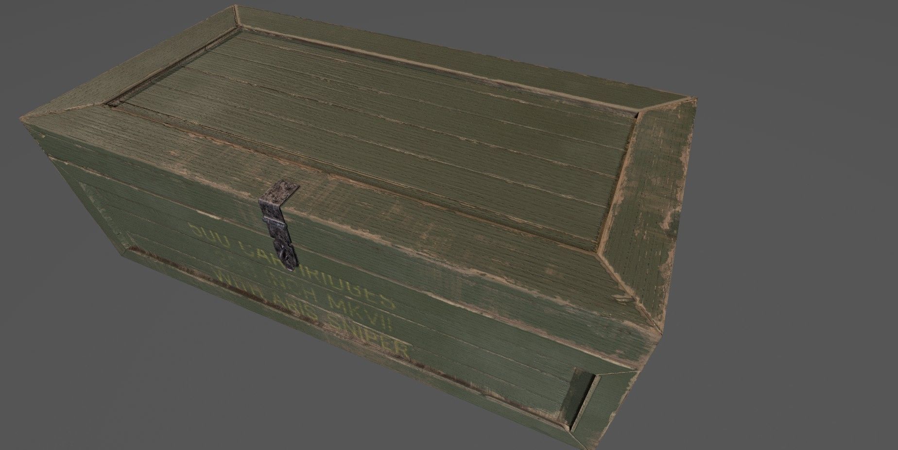 Military box Lowpoly 3D model Low-poly 3D model_6