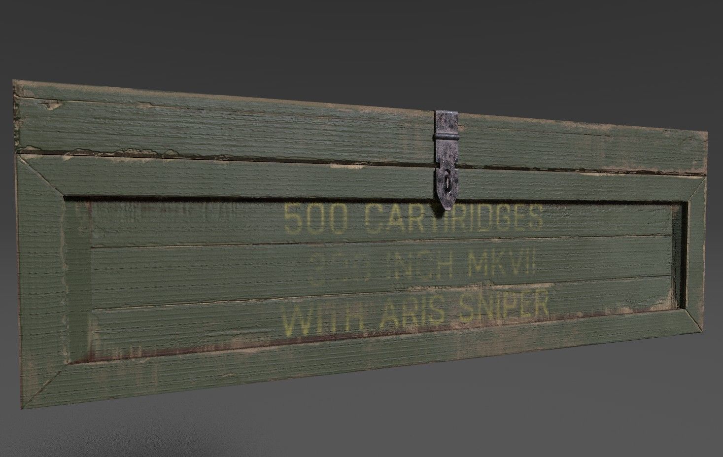 Military box Lowpoly 3D model Low-poly 3D model_4