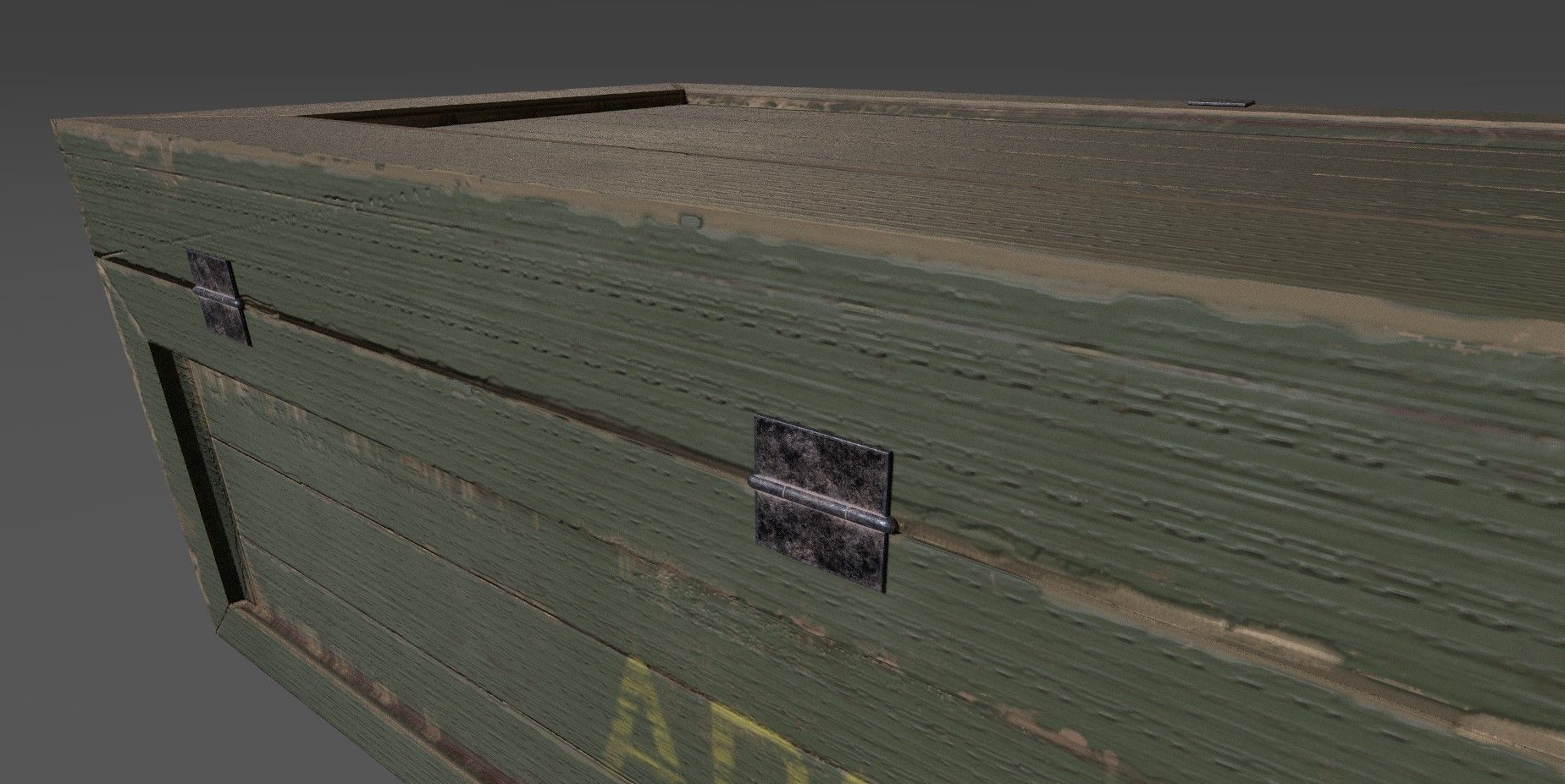 Military box Lowpoly 3D model Low-poly 3D model_9