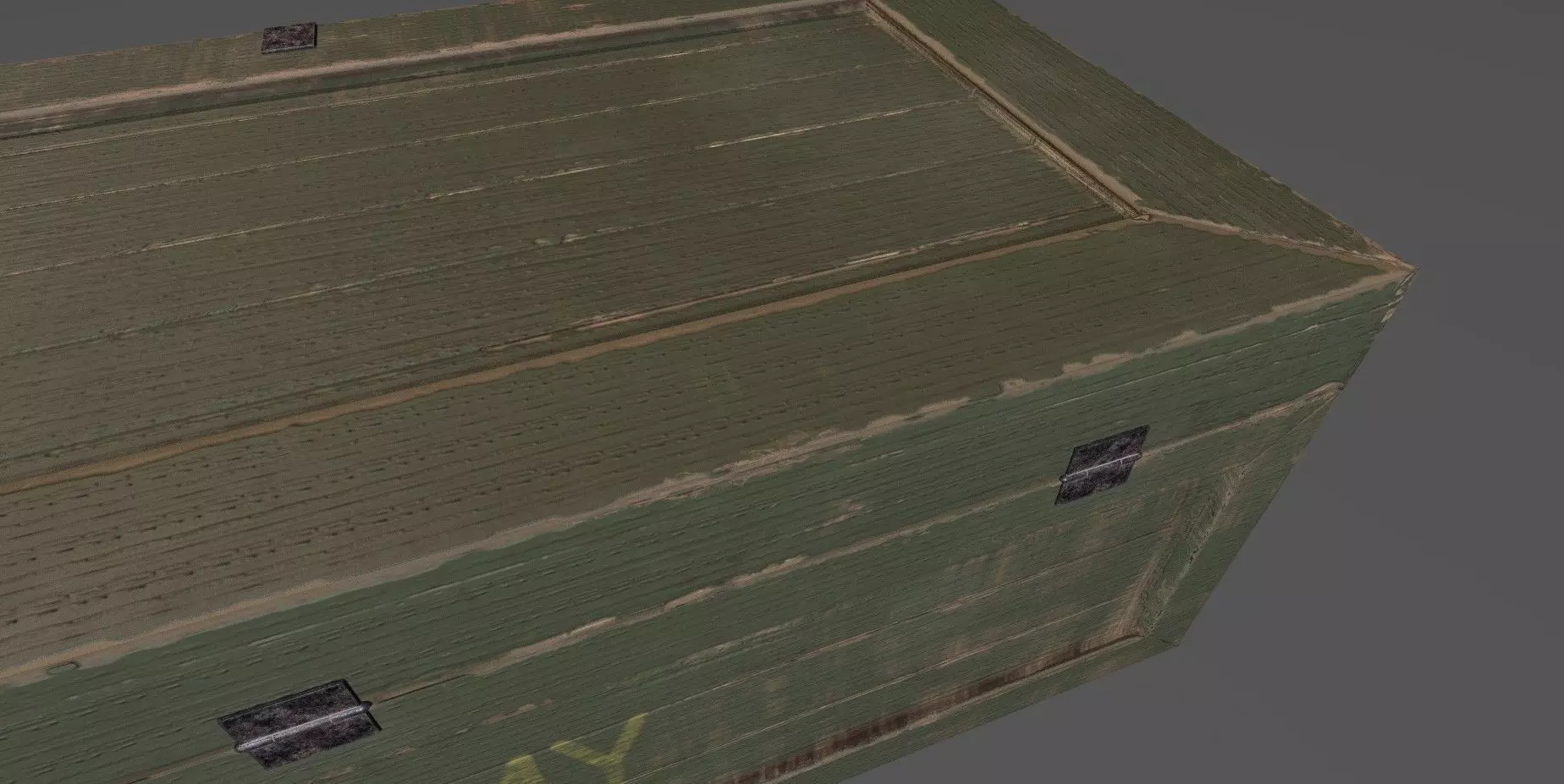 Military box Lowpoly 3D model Low-poly 3D model_0