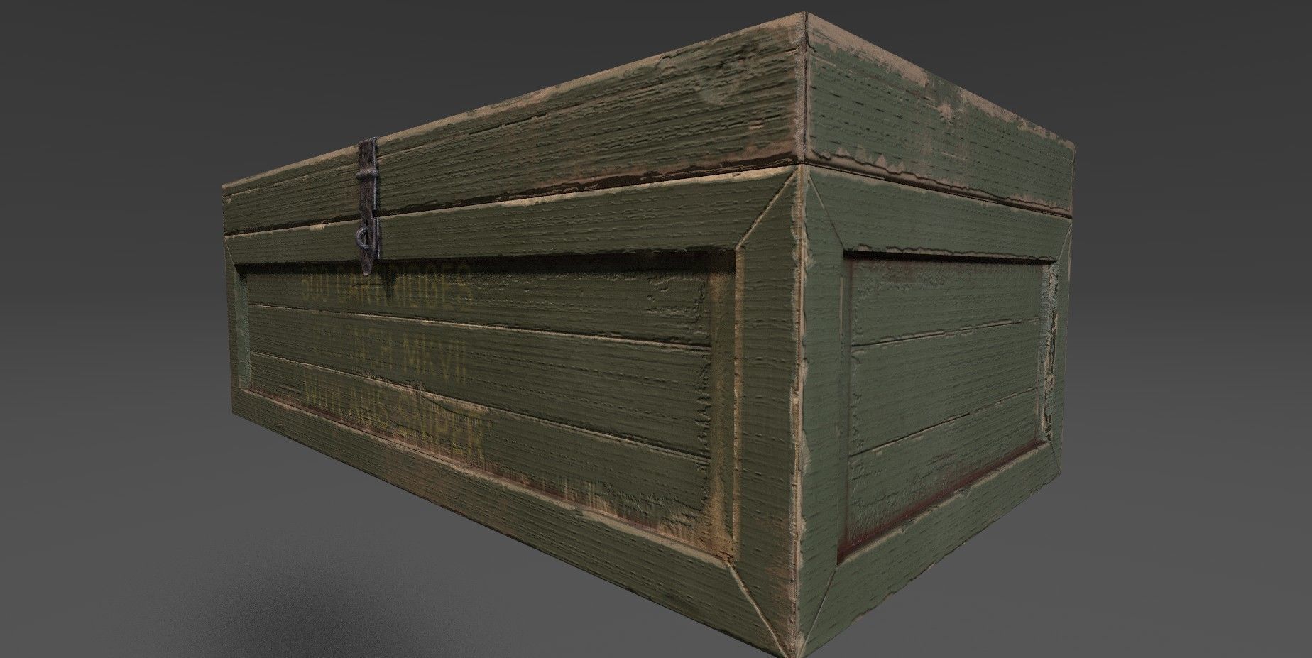 Military box Lowpoly 3D model Low-poly 3D model_3