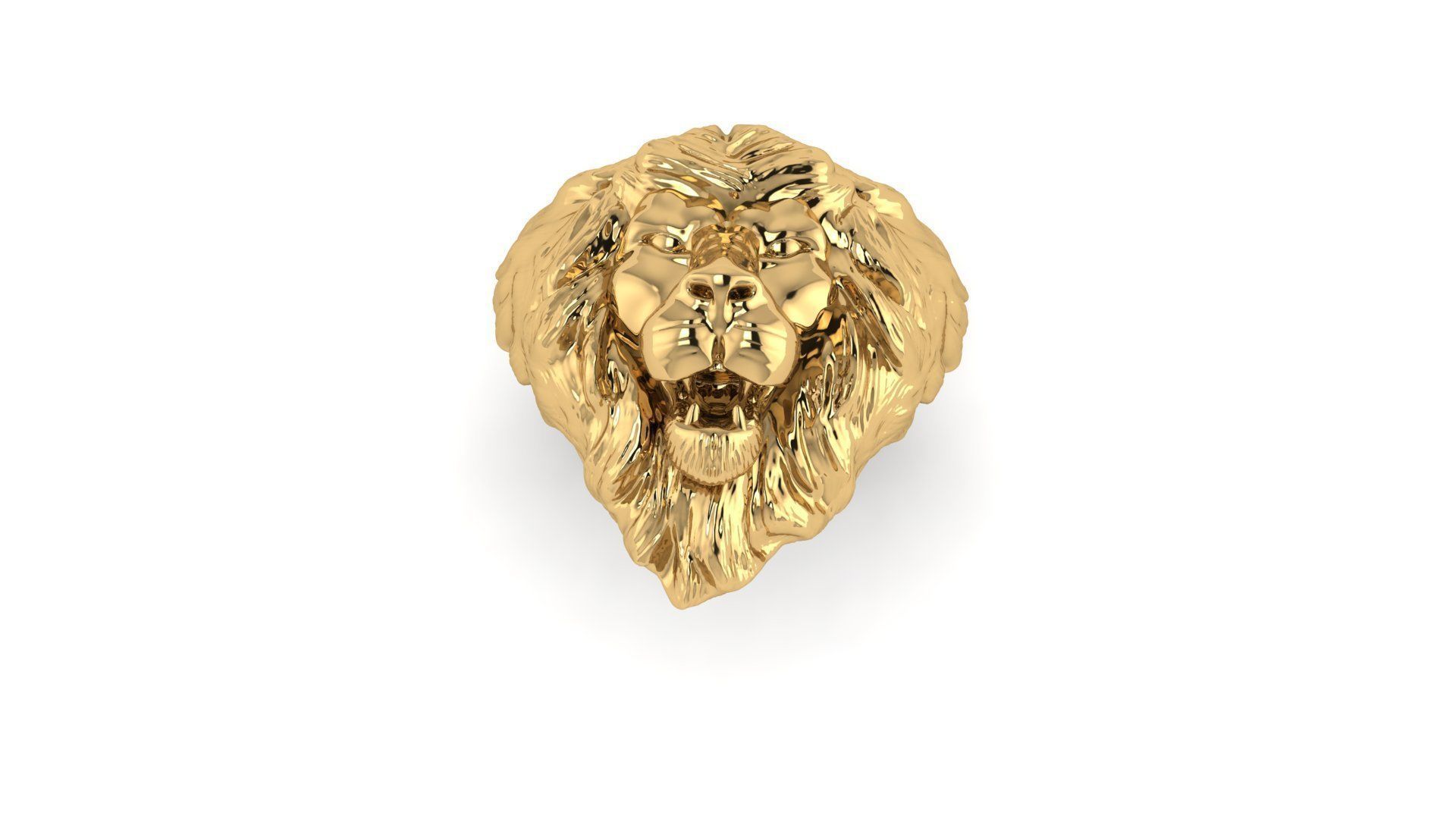 Lion Head  Ring 3D print model 3D print model_2