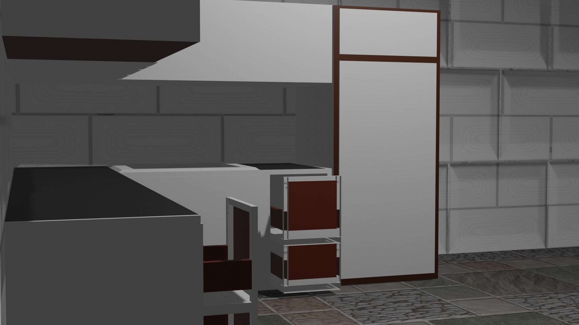 modern kitchen Low-poly 3D model 3D model_9