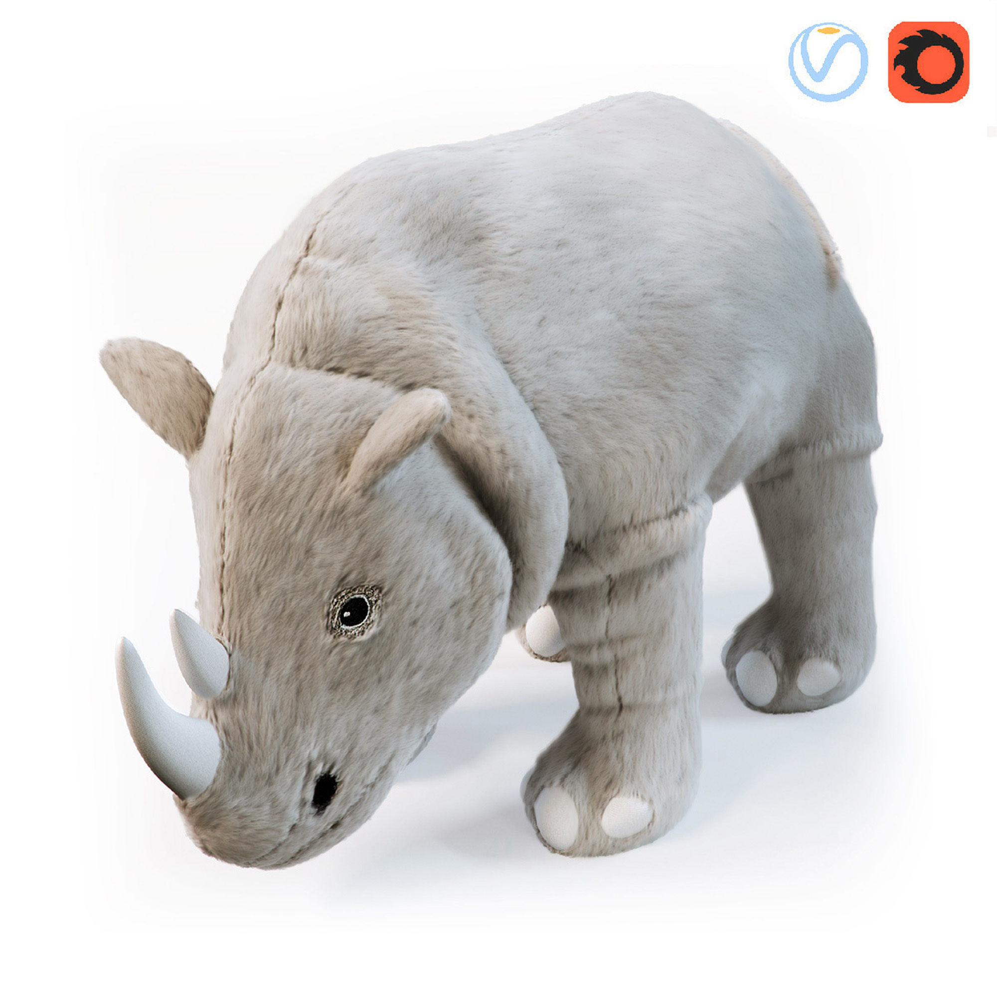 Soft toy rhino DUNGEL 3D model