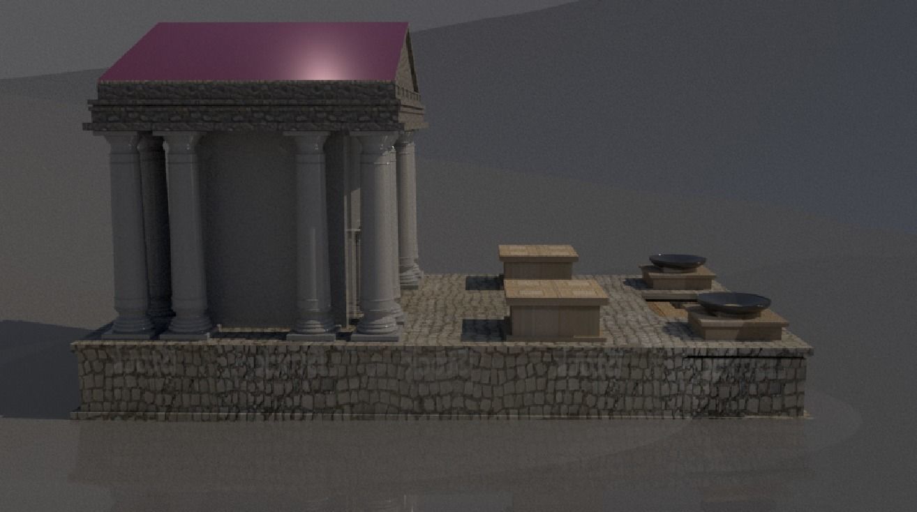 Ancient Hall  3D model_2