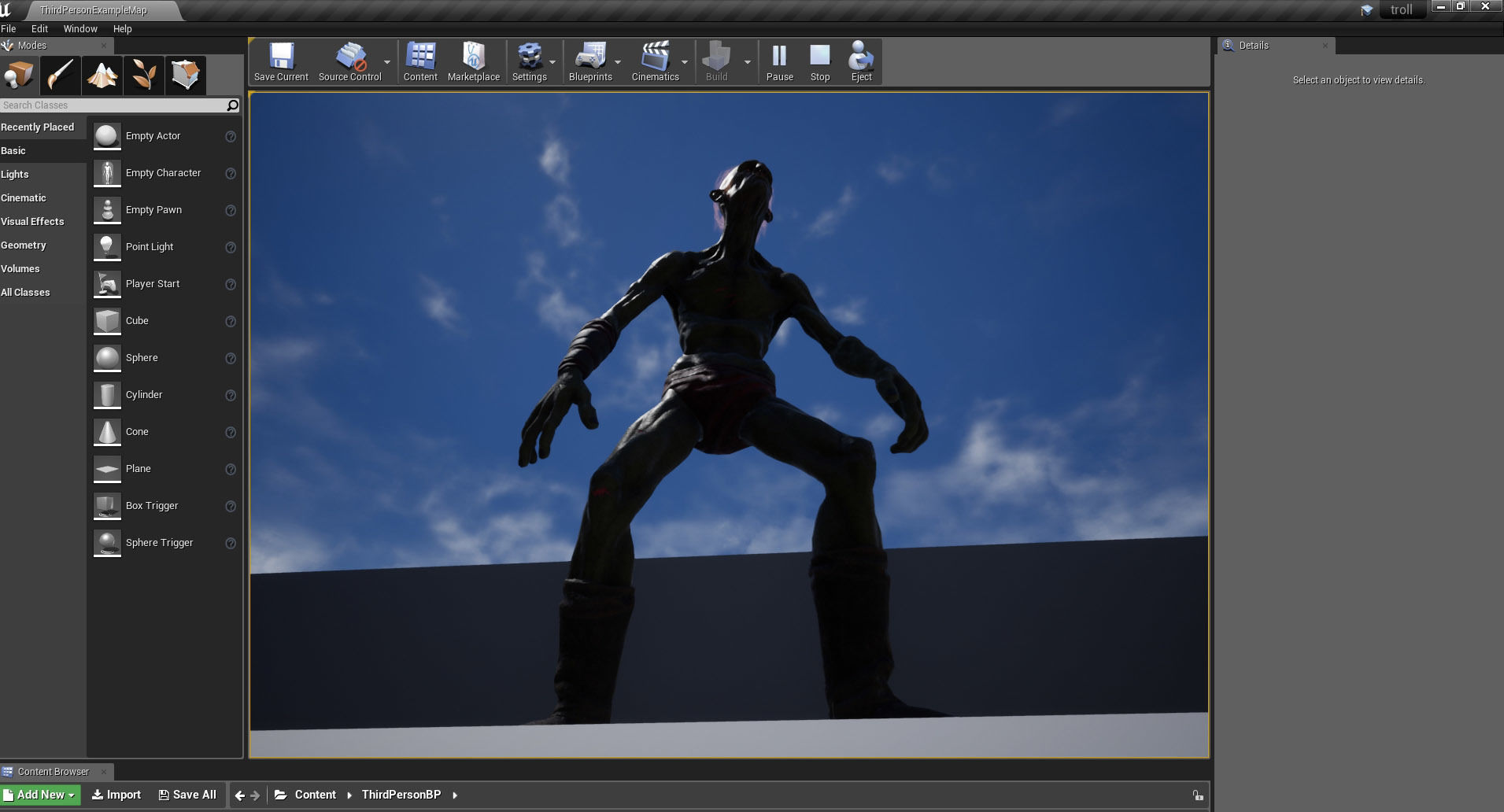 Troll unreal engine Low-poly 3D model_5