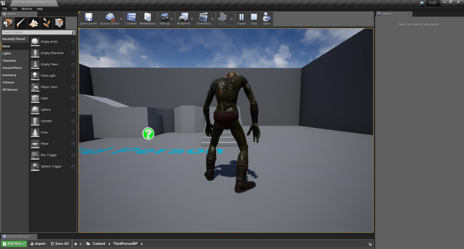 Troll unreal engine Low-poly 3D model_4