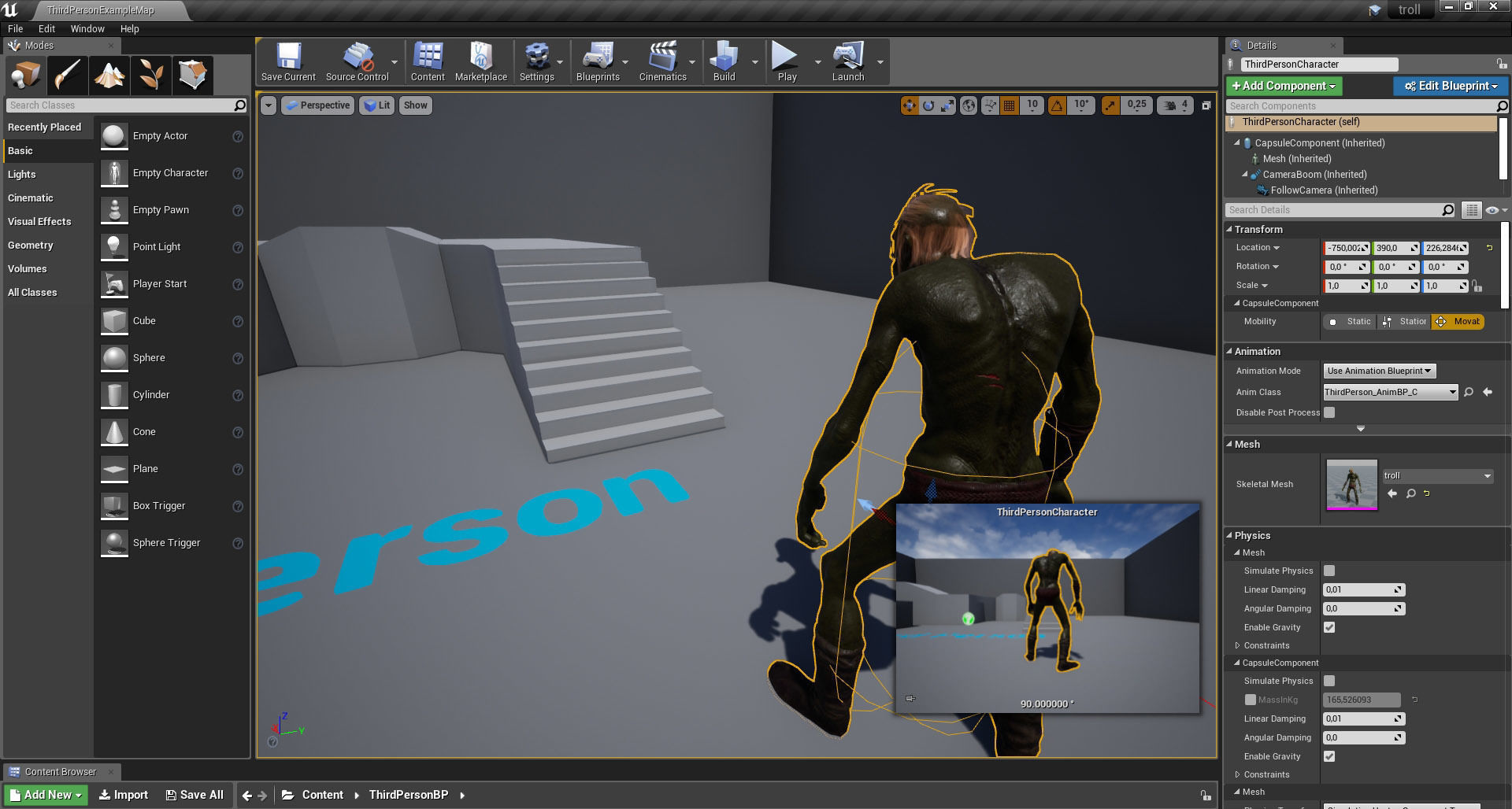 Troll unreal engine Low-poly 3D model_3
