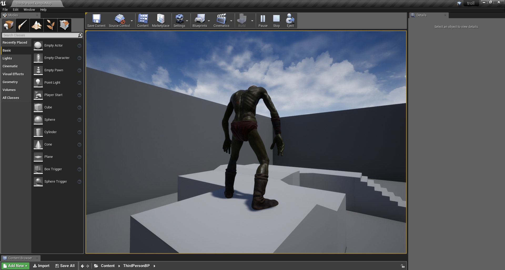 Troll unreal engine Low-poly 3D model_6