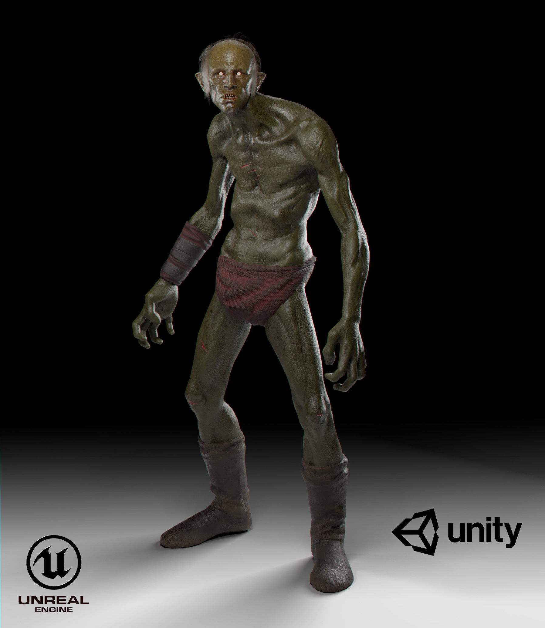 Troll unreal engine Low-poly 3D model_1