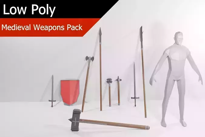 Low Poly Medieval Weapons Pack