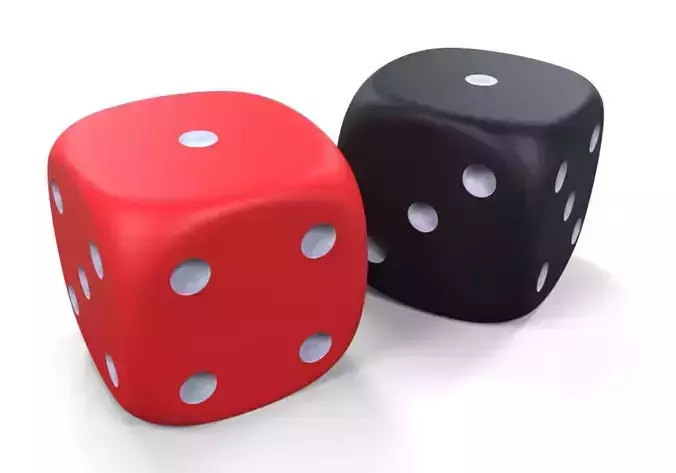 Game dice 3D model