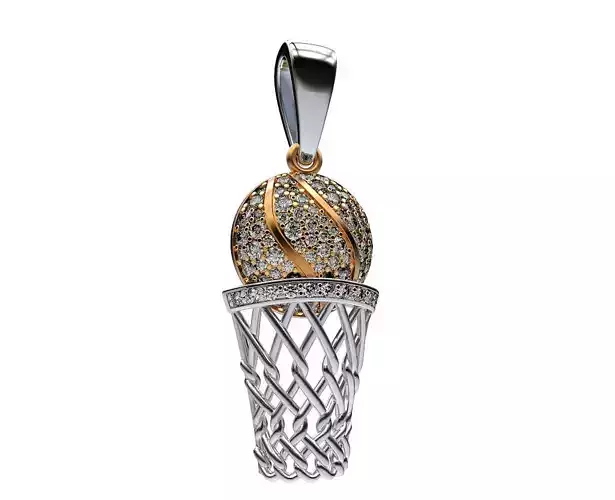 Pendant BasketBall 3D print model