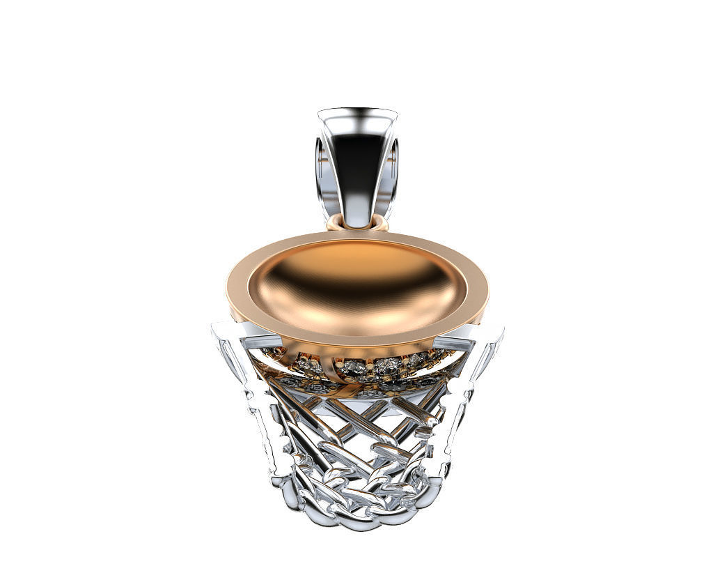 Pendant BasketBall 3D print model_5