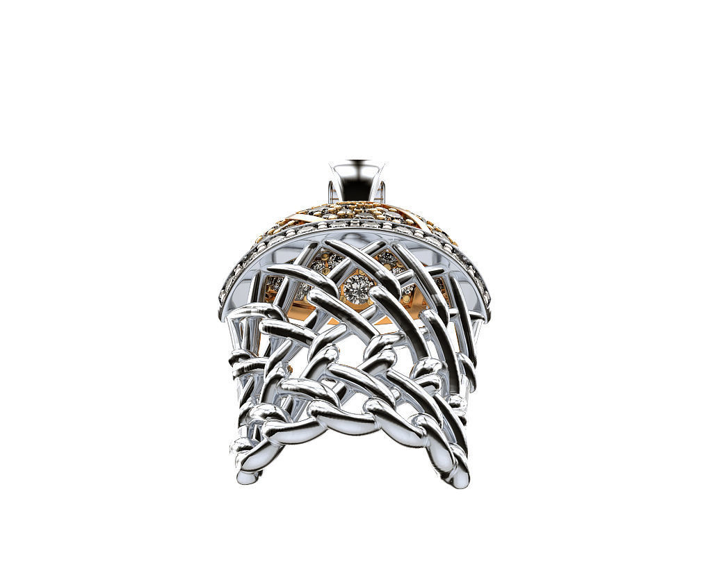 Pendant BasketBall 3D print model_8