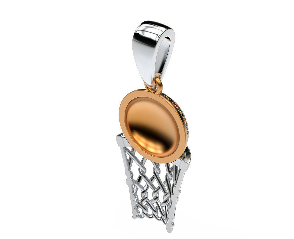 Pendant BasketBall 3D print model_4