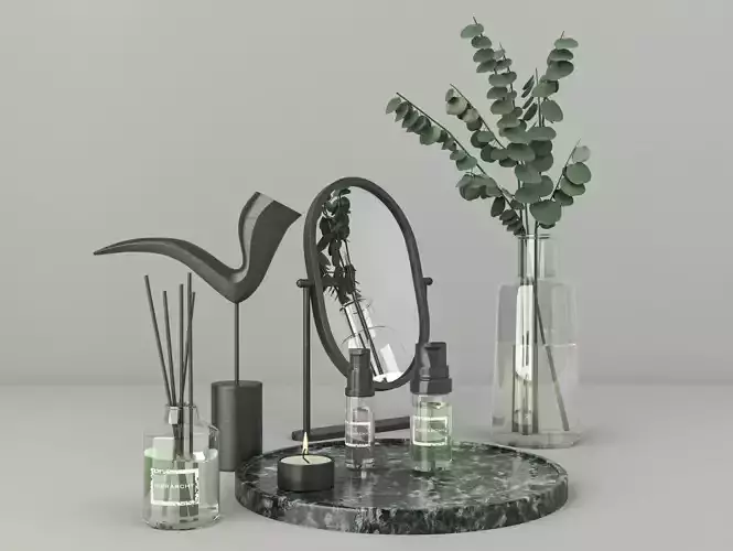 minimalist modern black decorative set