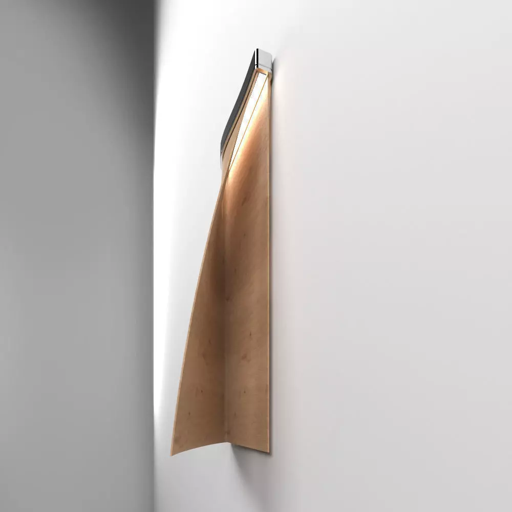 Paper light - wall lamp 3D model_0