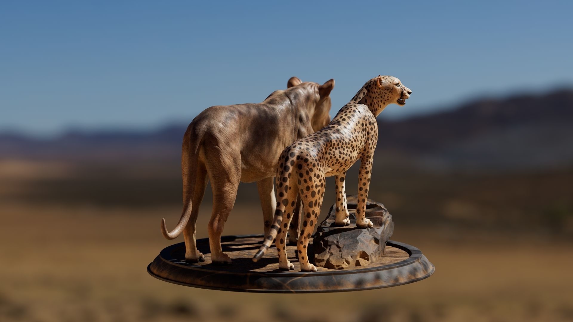 Cheetah Asset - Digital Model and Textures Low-poly 3D model_11