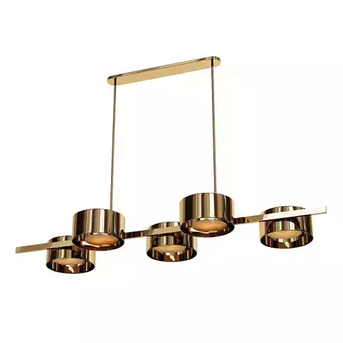 TRIAL four light chandelier in brass
