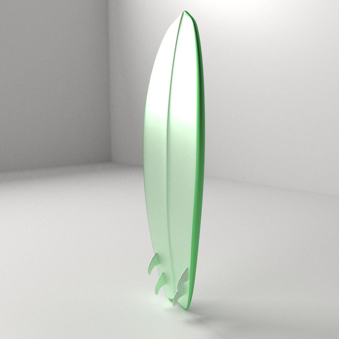 Surfboard 3D Model 3DS FBX BLEND