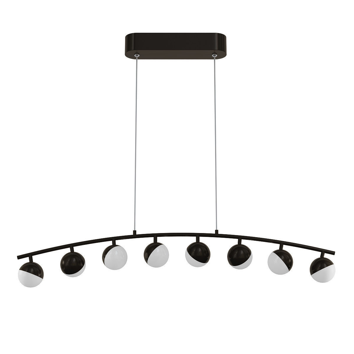 CHOIR light fixture with six lights hanging from ceiling 3D model_4